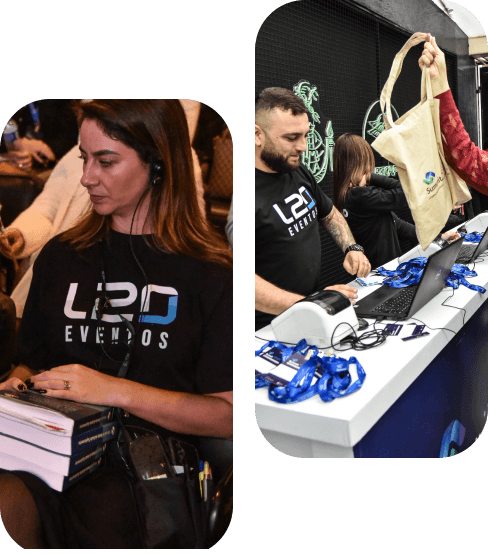 Equipe L20 atuando em eventos